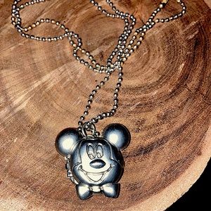 Mickey Mouse stop watch  locket style  necklace
